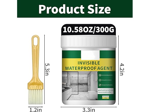 Transparent Waterproof Coating 10.58oz