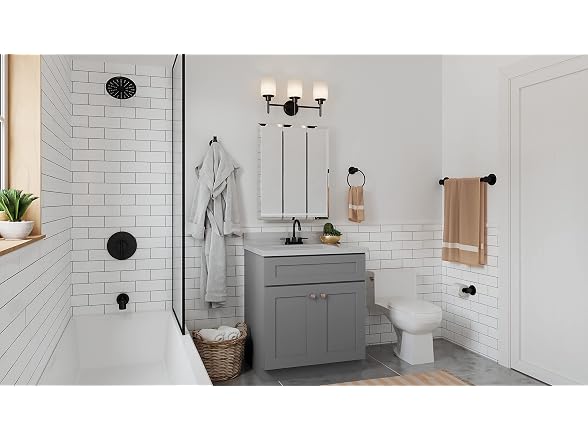 Design House Eastport 4-Piece Bath Accessory Set, Matte Black