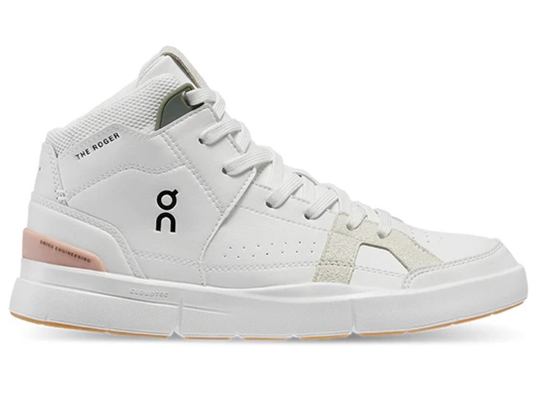 On Running The Roger Clubhouse Mid Women's Shoes White/Rose Size 7