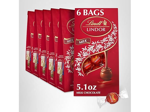 Lindt LINDOR Milk Choc Truffle Bar 24pk