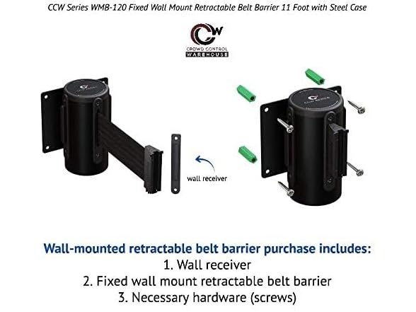 Warehouse WMB-120 Wall Belt Barrier