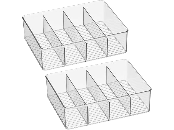 iDesign 4-Section Storage Bin for Tea Bags 2PK