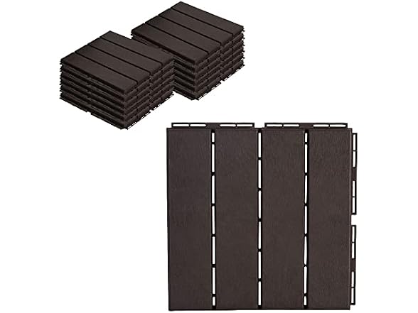 ASTEROUTDOOR Interlocking Deck Tiles 12" 10pc