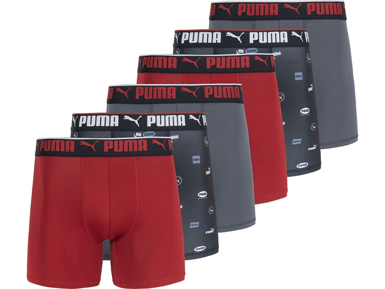 PUMA Men's 6-Pack Sportstyle Boxer Briefs
