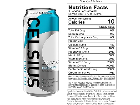 12PK CELSIUS ESSENTIALS™ Sparkling Blue Crush