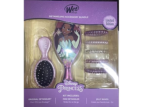 Wet brush’s Disney Princess Tiana Detangling Accessory Bundle