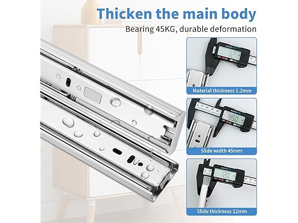Sulawskys 22 inch Drawer Slides 1 Pairs (2pcs) So