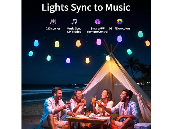 AurNyvaMay Smart S14 String Lights IP67