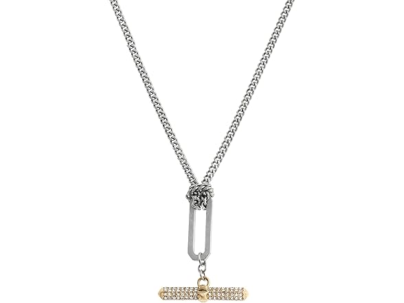 AllSaints Women April T Bar Necklace - Gallery 2