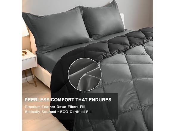 Twin Lightweight Soft Bedding Set Grey