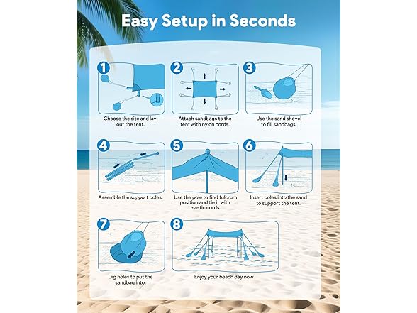 Beach Tent Sun Shelter | 10x10 FT