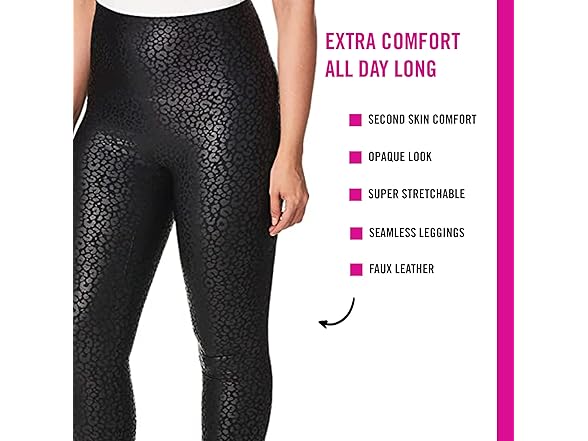 HUE Wmns Legging Black/Leo (XL)