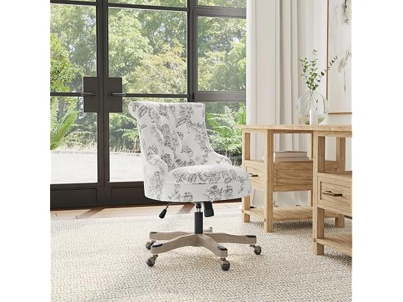 Linon Home Décor Leslie Floral Office Chair