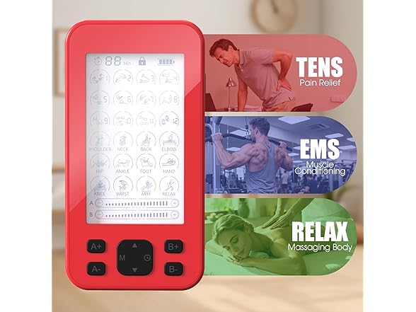 WAETFS 3-in-1 TENS Unit Muscle Stimulator