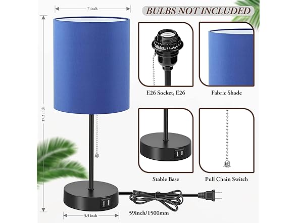 Bosceos Table Lamps Set of 2