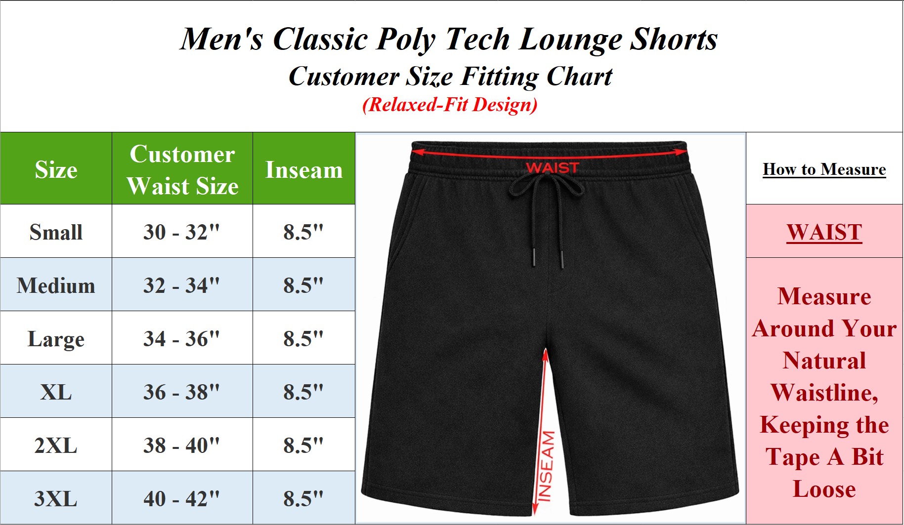 3Pk Or 5Pk Mens Poly Tech Lounge Shorts - Gallery 28