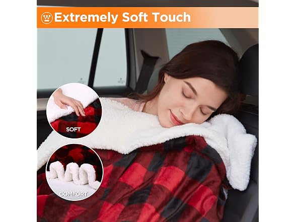 Westinghouse Heated Car Blanket, 59" x 43”