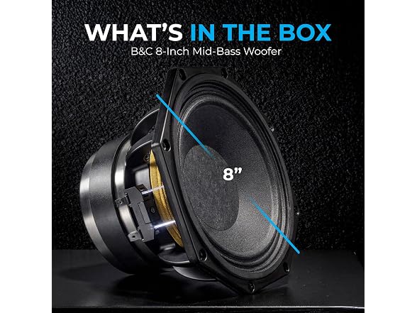 B&C 8-Inch Mid-Bass Woofer