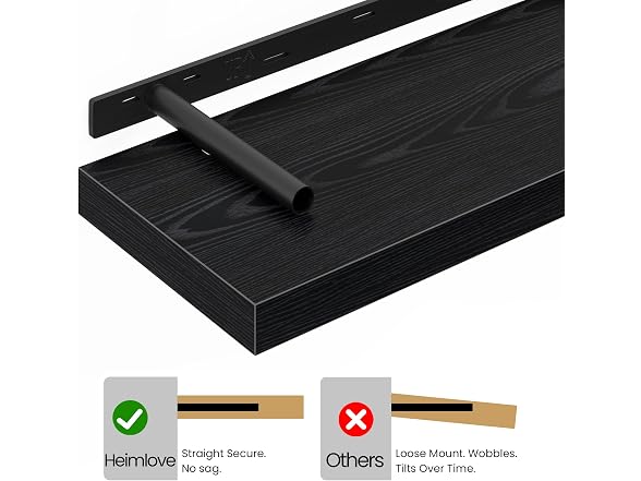Floating Shelves 23.6" W x 9.3" D Black