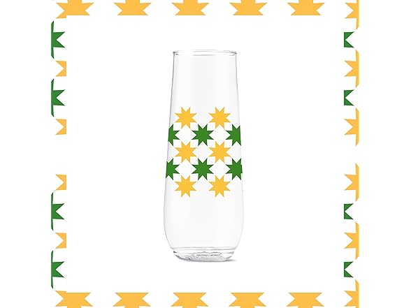 TOSSWARE 9oz Christmas Plastic Flute 6Pk