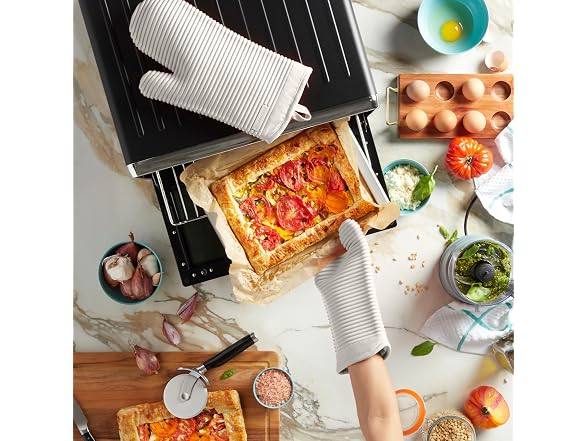 KITCHENAID Soft Silicone Oven Mitt 2-Pack, Smoked Porcelain