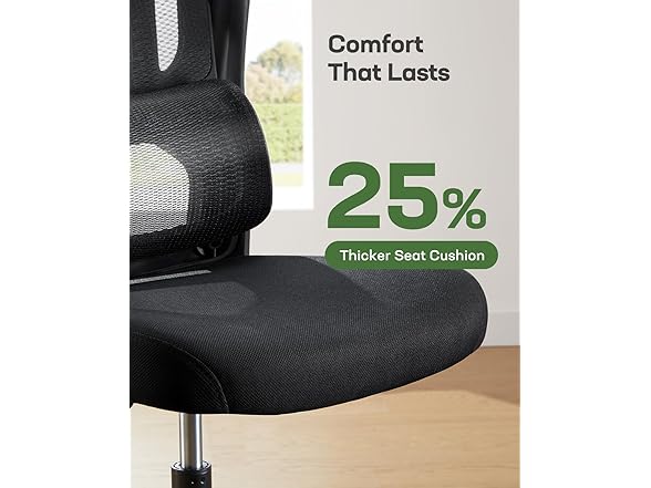 Marsail Office Chair Ergonomic-Desk Chair: High Back Mesh Office Chair with Lumbar Support,Flip-Up Armrests&2D Headrest,Gaming Chair with Rocking Tilt, Swivel Computer Task Chair for Long Hours (Open Box)