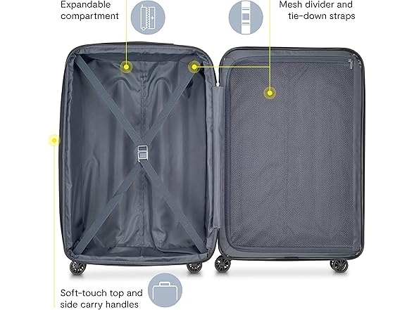 DELSEY PARIS Hardside Luggage Spin Wheels