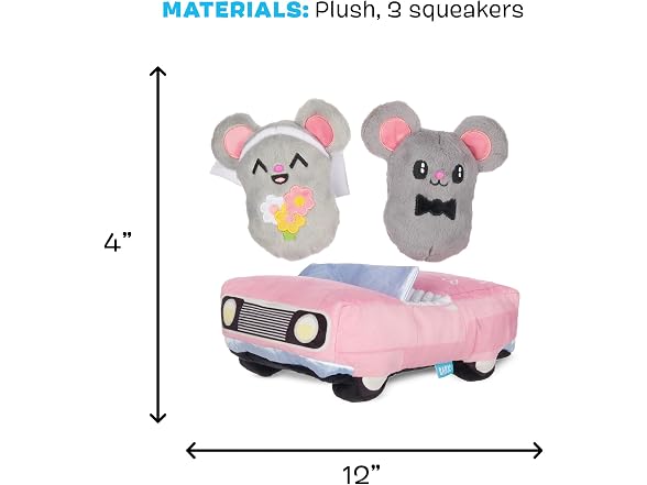 Barkbox Mister & Mouses Dog Toy | 3-in-1 Plush