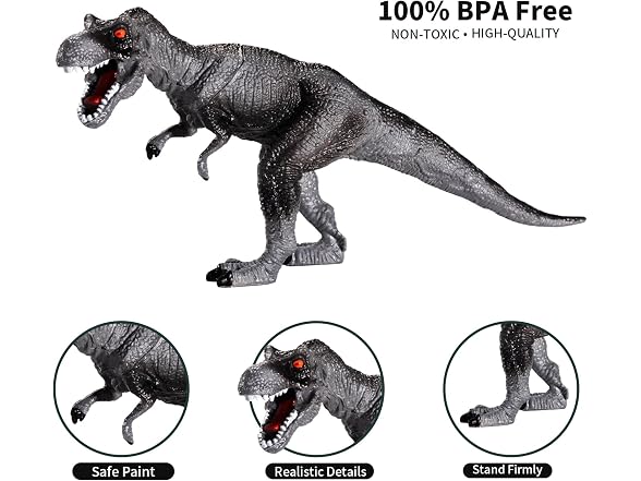 TEMI Dinosaur Figures Playset w/ Play Mat