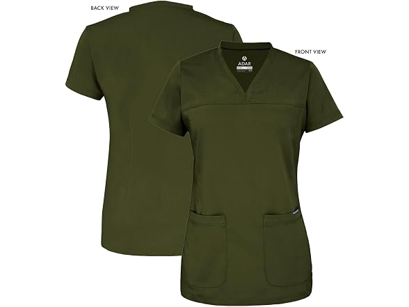 Adar Medical Uniforms Women (L) Adar Scrubs Olive