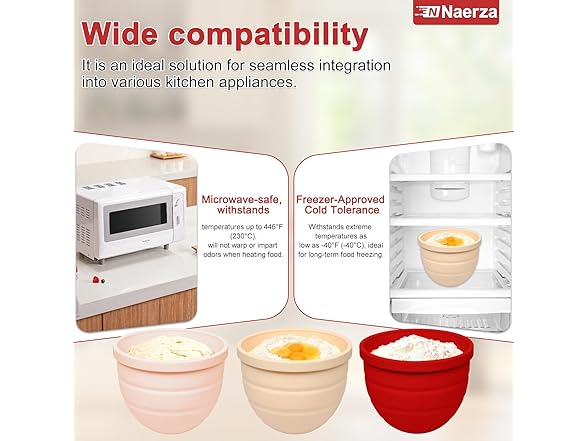 3 Pack Silicone Bowl Insert for Kitchen Aid