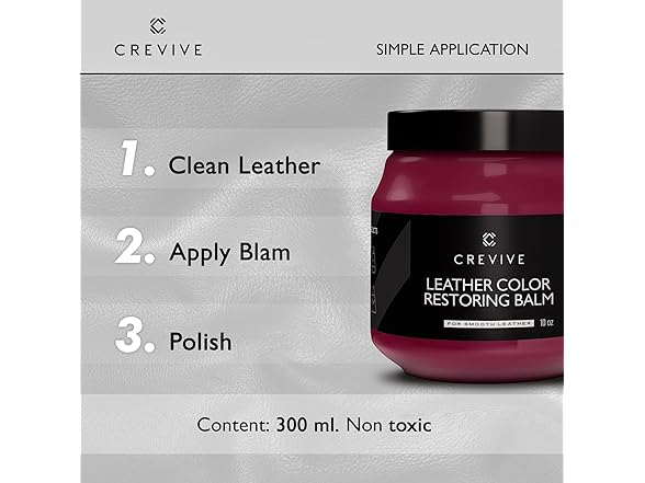 Leather Cleaner and Recoloring Balm Bordeaux 10 oz