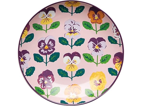 Jubilee Pansy Appetizer Porcelain Plates, Set of 4 Assorted