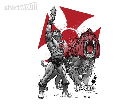 Prince Adam and Battle Cat sumi-e