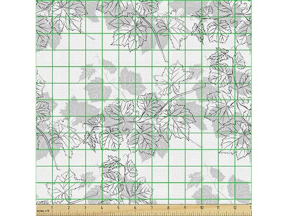 Ambesonne Grey Fabric by The Yard,