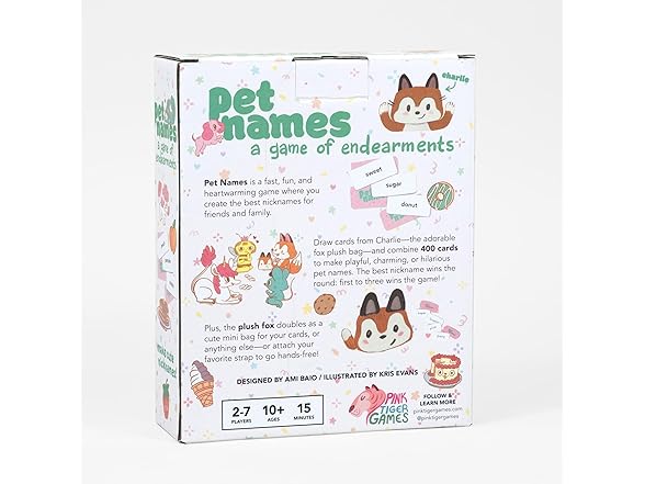 Pink Tiger Games Pet Names Party Game