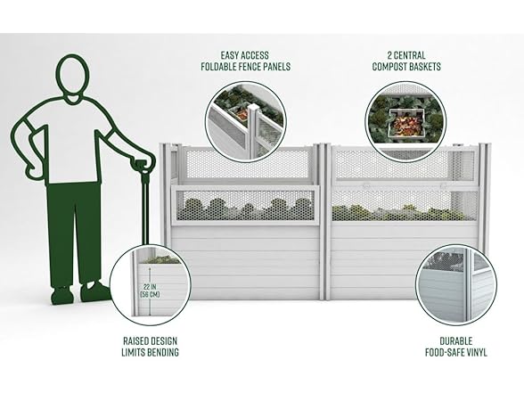 Vita VT17130 33"x97" Keyhole Garden Bed