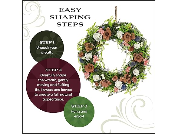 National Tree Company 18" Spring Wood Curl Wreath