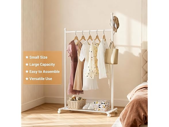 Small Clothes Racks for Hanging Clothes Black