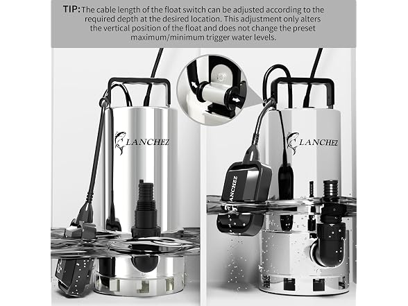 LANCHEZ 1.6HP 6000GPH Sump Pump