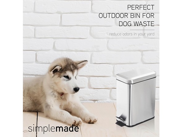 SIMPLEMADE Rectangle Step Trash Can - 5 Liter / 1.3 Gallon
