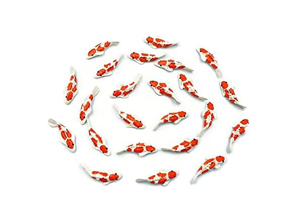 1shopforyou Lot of 12 Miniature Koi Fish