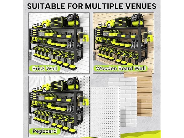 CFMASTER Large Power Tool Organizer Wall Mount