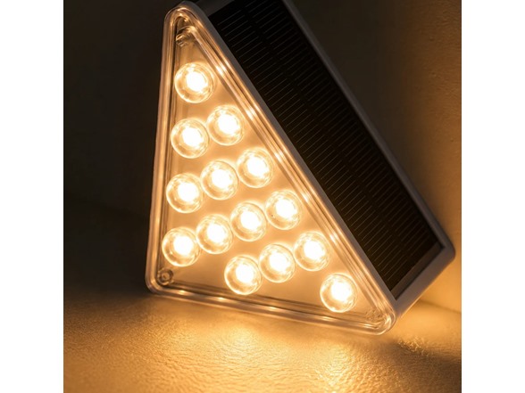Infinite Basics 6-Pack Triangle Solar Step Lights Outdoor