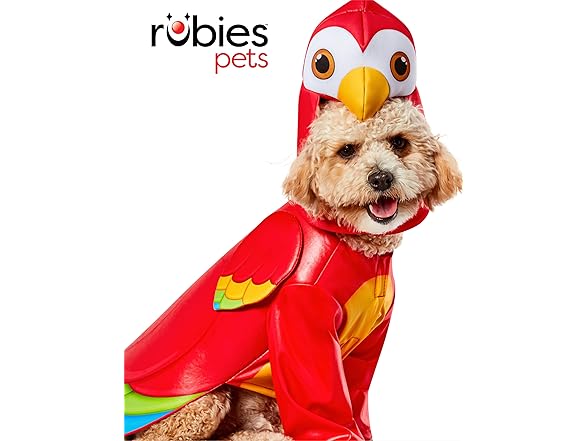 Rubies Parrot Pet Costume for Dogs or Cats, L