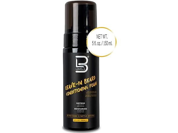 3PK Level 3 Leave-In Beard Conditioning Foam, 5 oz
