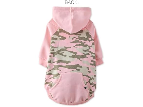 Pet Passion Rocky II Dog Hoodie, Pink Half Camo, XS