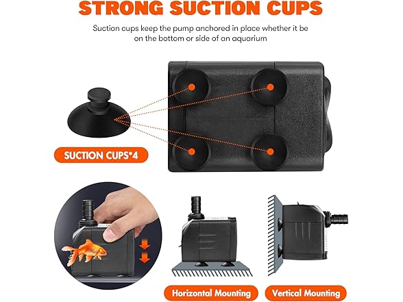 200GPH Submersible Water Pump 15W