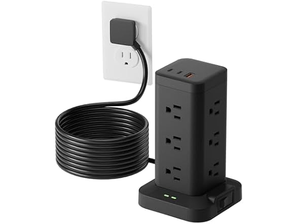 Tagzilo 12AC 3USB Power Strip Tower