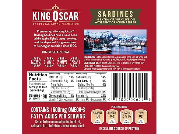 King Oscar Spicy Sardines 3.75oz